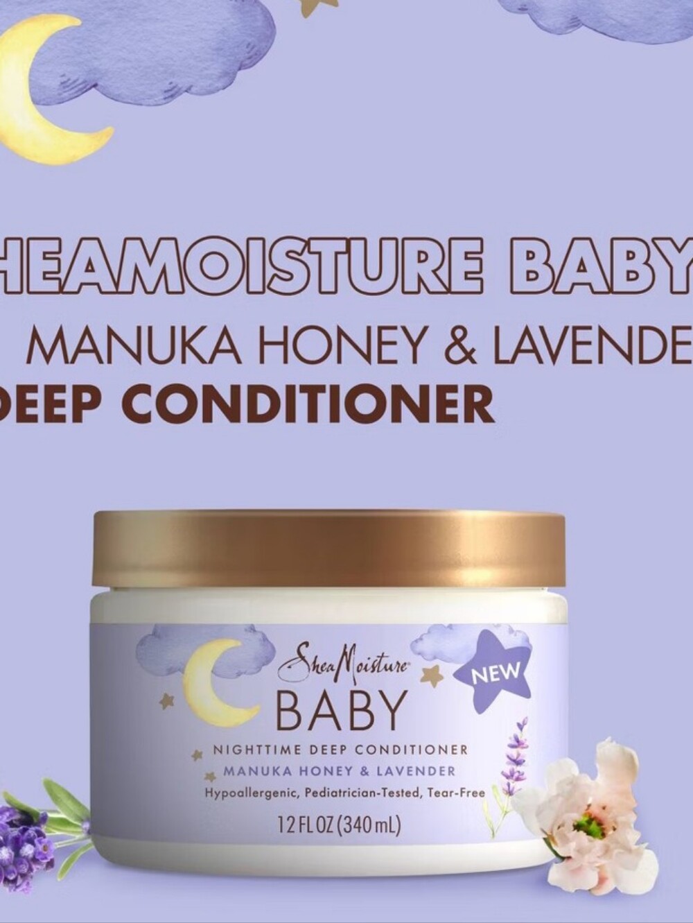 Shea Moisture Baby Night Time Deep Conditioning Hair Treatment 12 Oz New